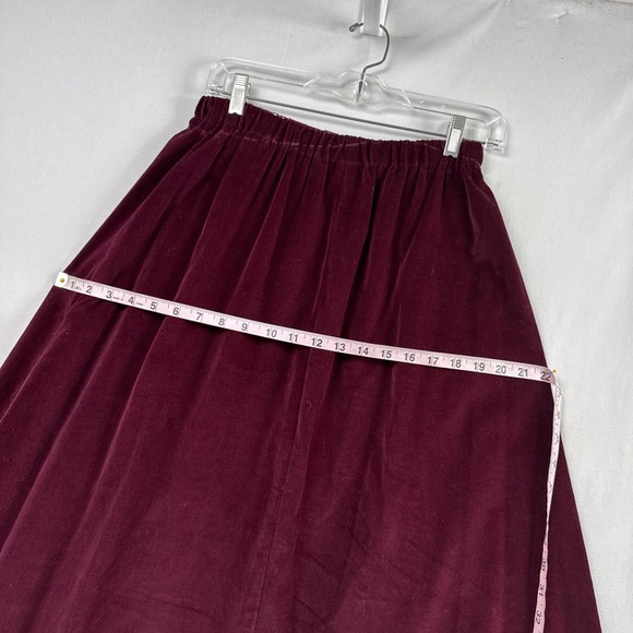 Vintage 70s Chessa Davis Maxi Skirt Medium Aline Velvet Bohemian Tie Belt - Picture 11 of 16